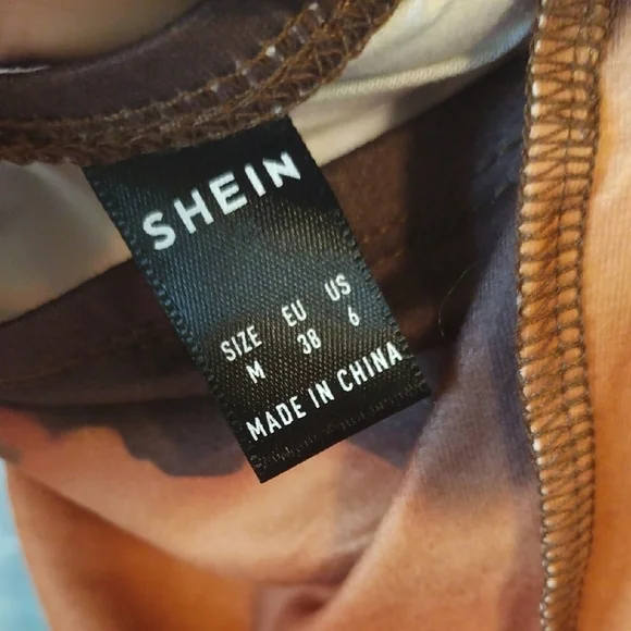 Brown and Black Tie-Dye Bodycon Dress - Picture 3 of 8